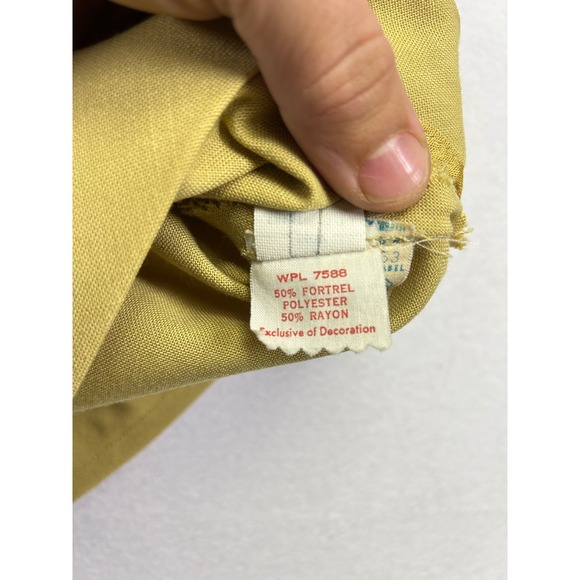 Vintage BEST & CO Fifth Avenue New York Womens  Top Size 14 Olive Bow Detail - Picture 4 of 11